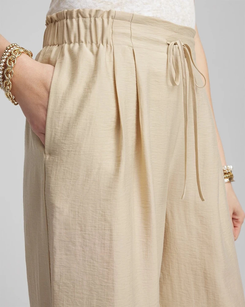 Lightweight Wide Leg Cropped Pants