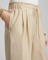 Lightweight Wide Leg Cropped Pants