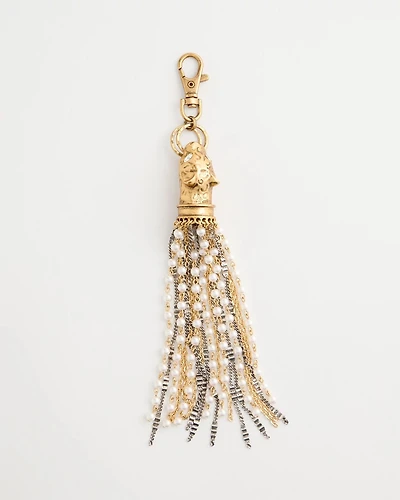 Jaguar Faux Pearl Bag Charm