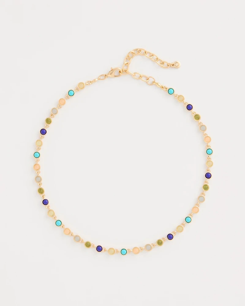 Multi-Color Tennis Necklace