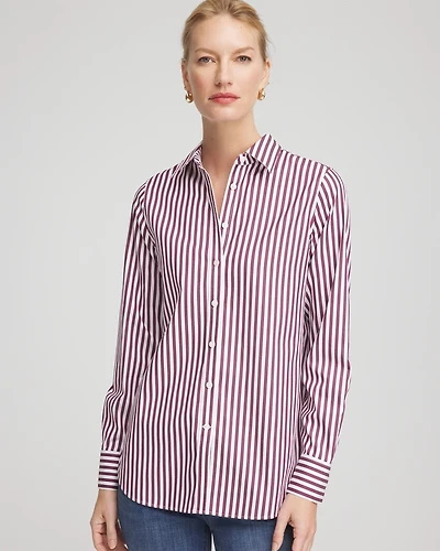 No Iron™ Chianti Striped Shirt