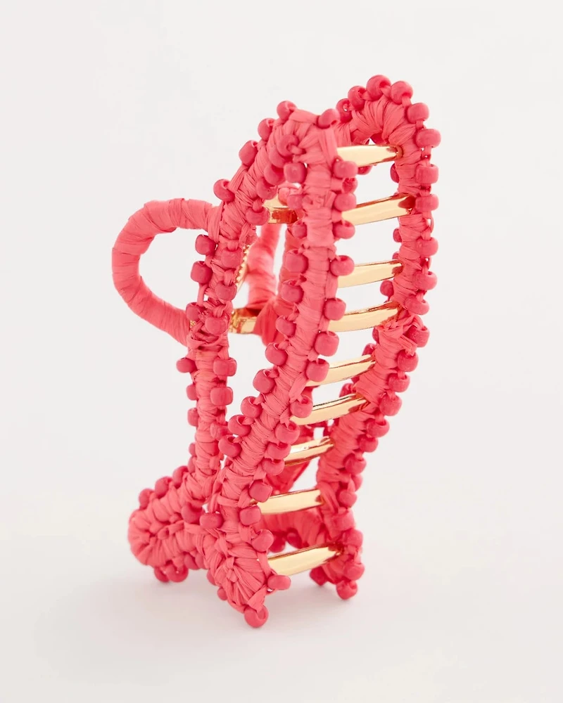 Coral Fish Raffia Hair Clip