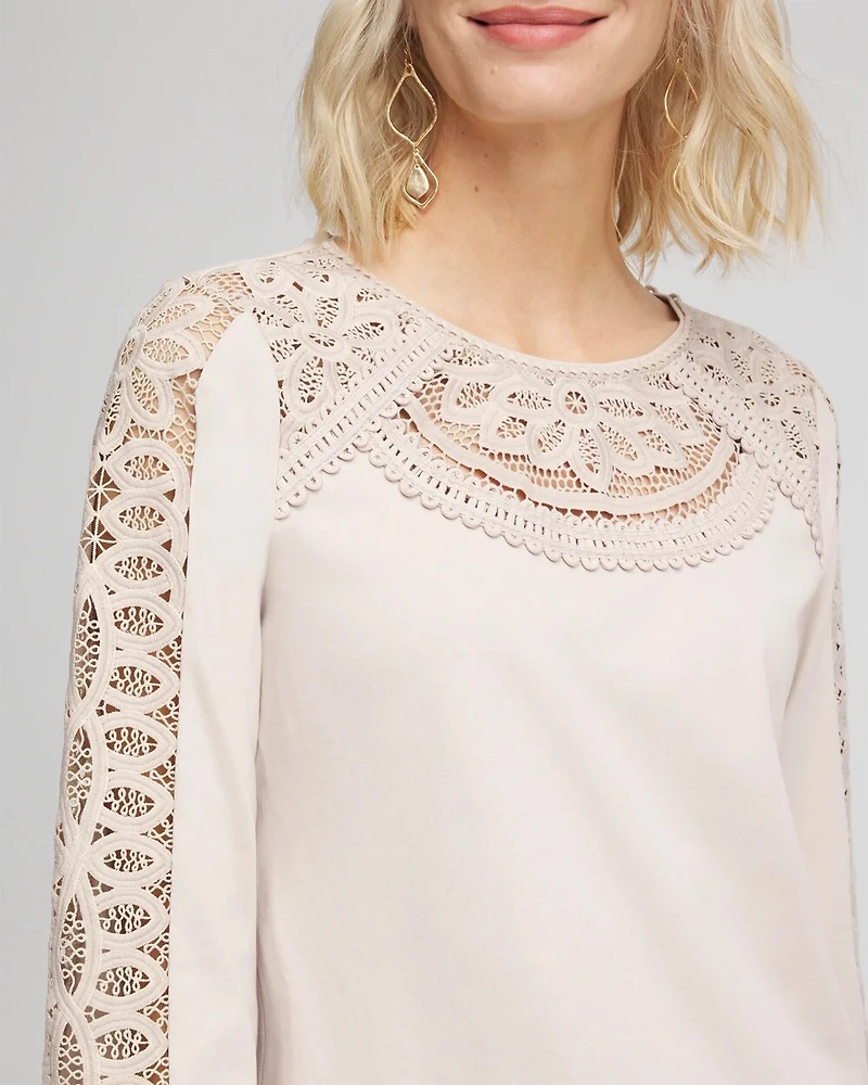 Lace Cut-Out Tee