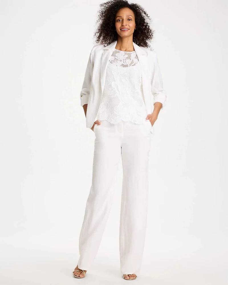 Straight-Leg Linen Pants