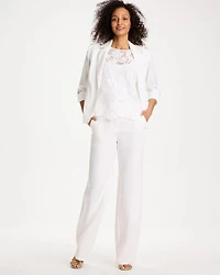 Straight-Leg Linen Pants