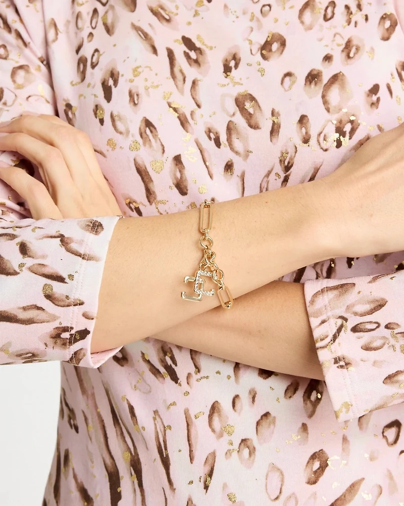 Gift with Purchase CC Logo Charm Bracelet