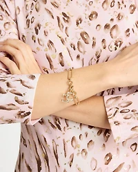 Gift with Purchase CC Logo Charm Bracelet