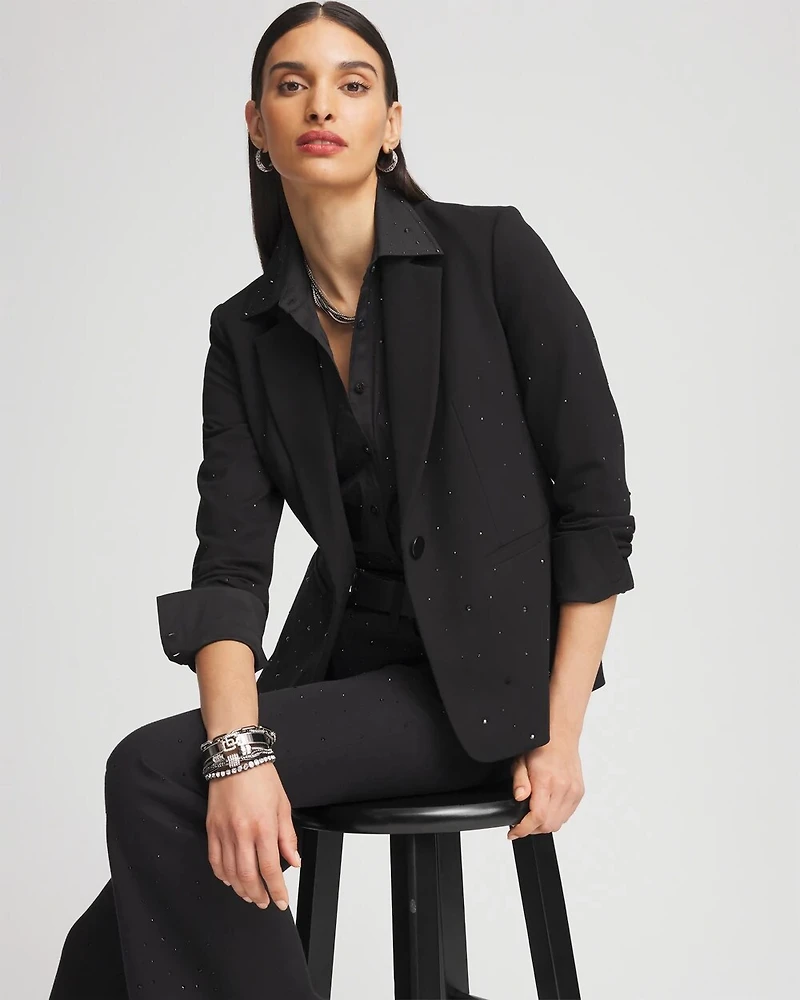 Rhinestone Embellished Blazer
