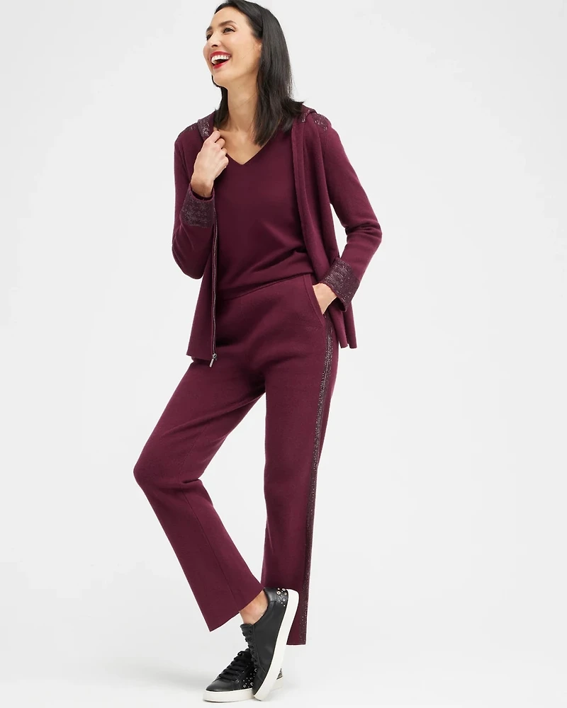 Zenergy Luxe Cashmere Blend Sequin Pants