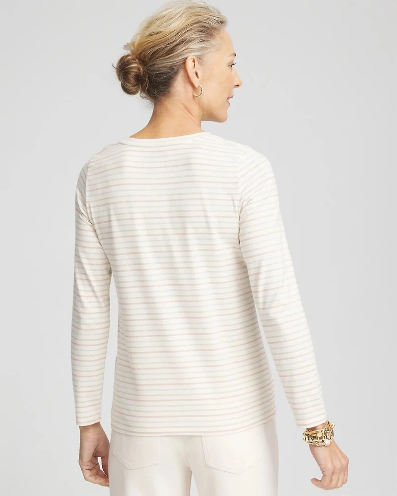 Touch of Cool™ Shine Stripes Layering Tee