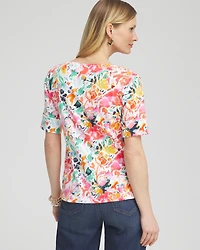 Abstract Bateau Neck Tee