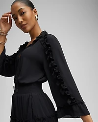 Ruffle Bell Sleeve Dress