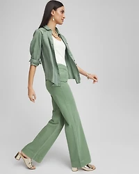 Relaxed-Leg Pull-On Jeans