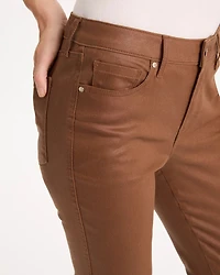 Coated Skinny Ankle Jeans