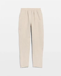 Linen Straight Tapered Ankle Pants