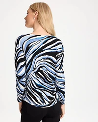 Ella Animal Print V-Neck Pullover Sweater