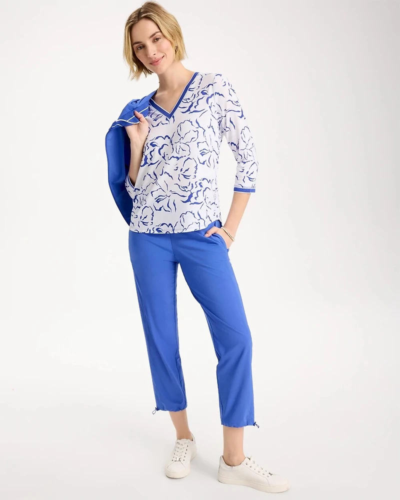 Zenergy® Slub Knit Mesh Trim Tee