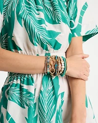 Genuine Teal Tiger's Eye Stretch Bracelet