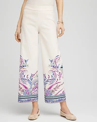 Brigitte™ Paisley Wide-Leg Cropped Pants