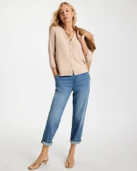 Stitchy Sequin V-Neck Cardigan