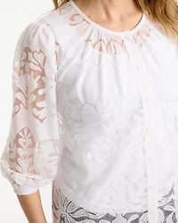 Lace Burnout Blouse
