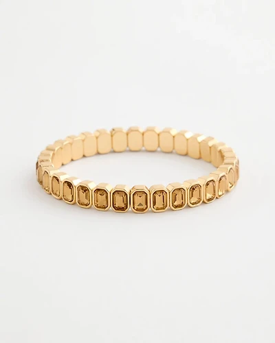 Bezel Set Stretch Tennis Bracelet