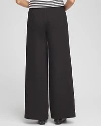 Cotton Stretch Wide Leg Pants
