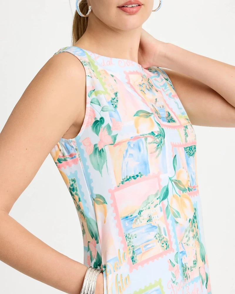 Jersey Knit Positano Shift Dress