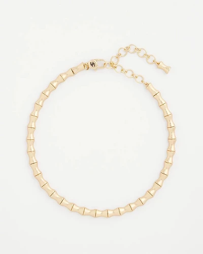 Golden Bamboo Collar Necklace