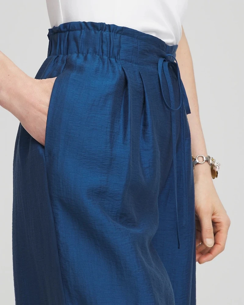 Lightweight Wide Leg Cropped Pants