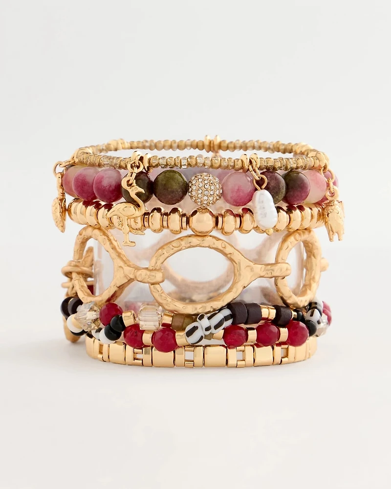 Raspberry Twist Stretch Bracelet