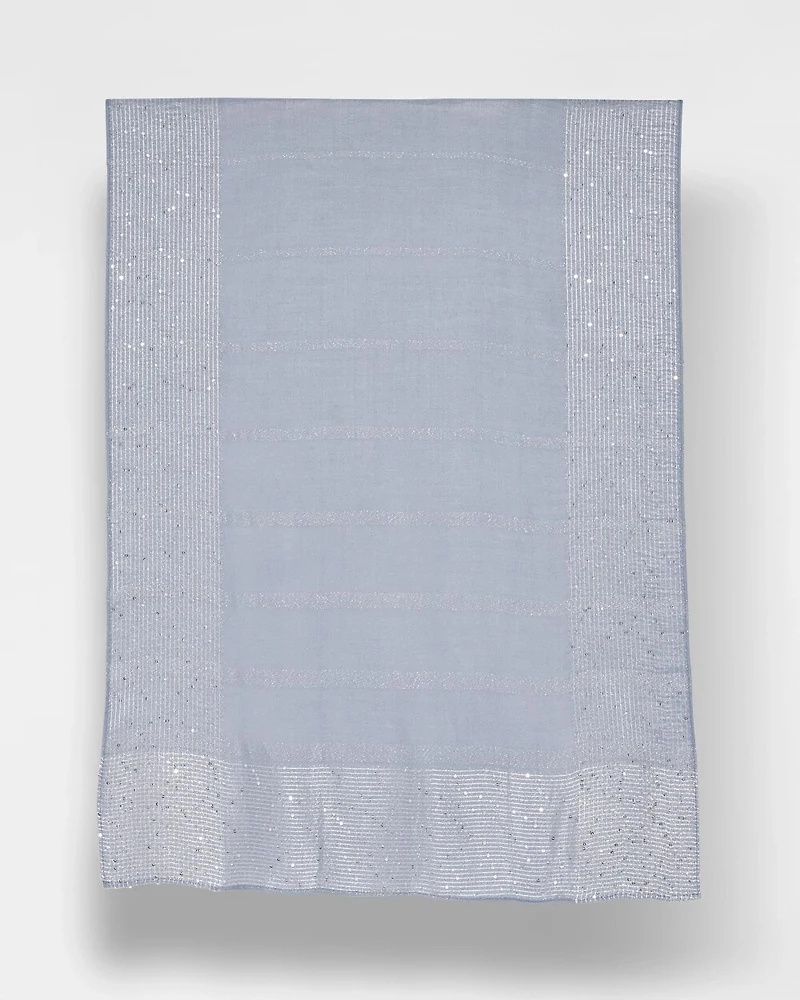 Lurex Trim Oblong Scarf