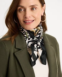 Artisanal Animal Print Square Scarf