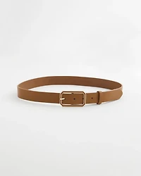 Cognac Enamel Buckle Trouser Belt