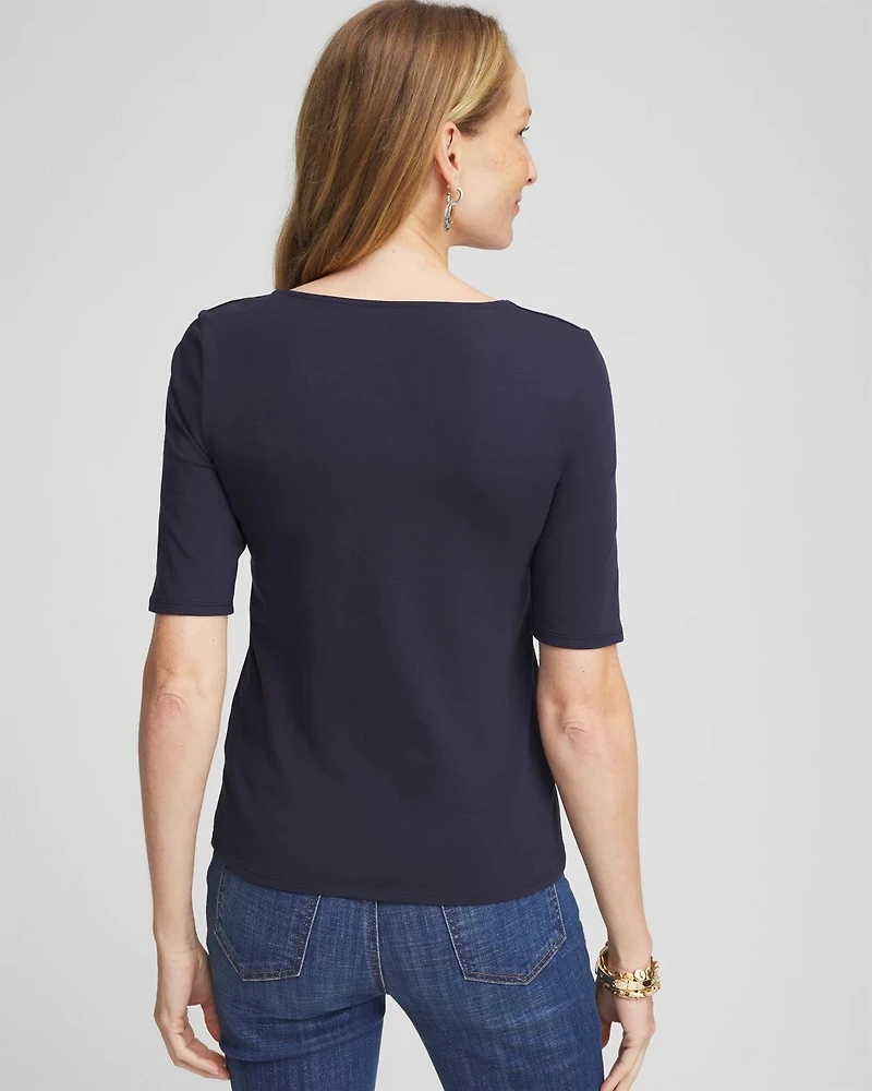 Contour Cotton™ Square Neck Tee