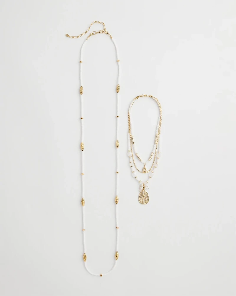 Convertible Beaded Pendant Necklace