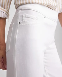 No Stain Pull-On Straight Cropped Jeans