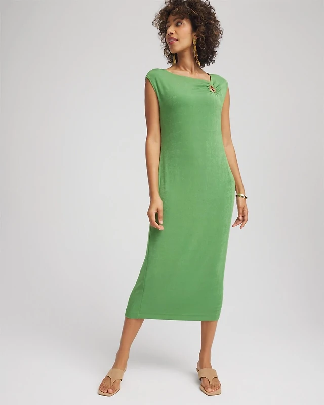 green emerald velvet dress Top Sleeveless By Chicos In Green, Size: M – Clothes Mentor Selma TX #298 main image 0