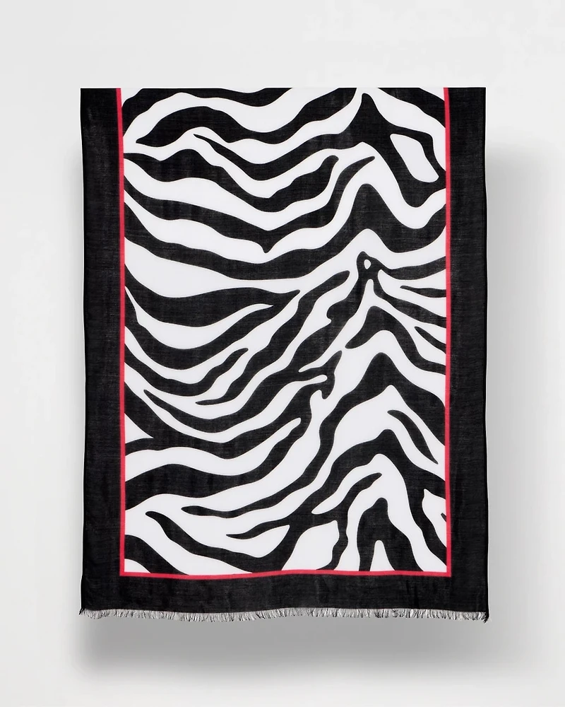 Animal Print Oblong Scarf