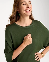 Sequined Cape Sleeve Pullover