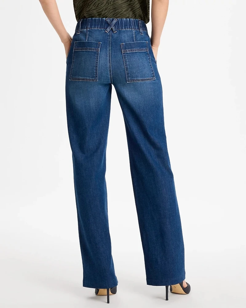 High-Rise Wide-Leg Trouser Jeans