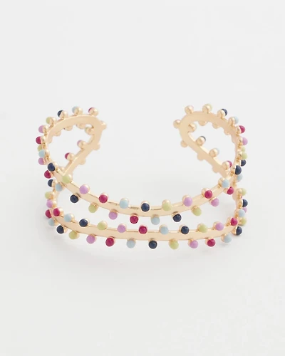 Flexible Gold-Tone Rainbow Cuff