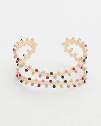Flexible Gold-Tone Rainbow Cuff