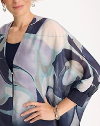 Woven Printed Cocoon Ruana