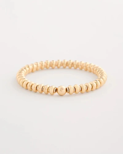 Goldtone Rounded Stretch Bracelet
