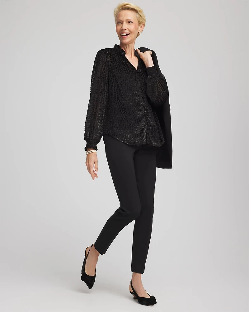 Burnout Velvet Blouse
