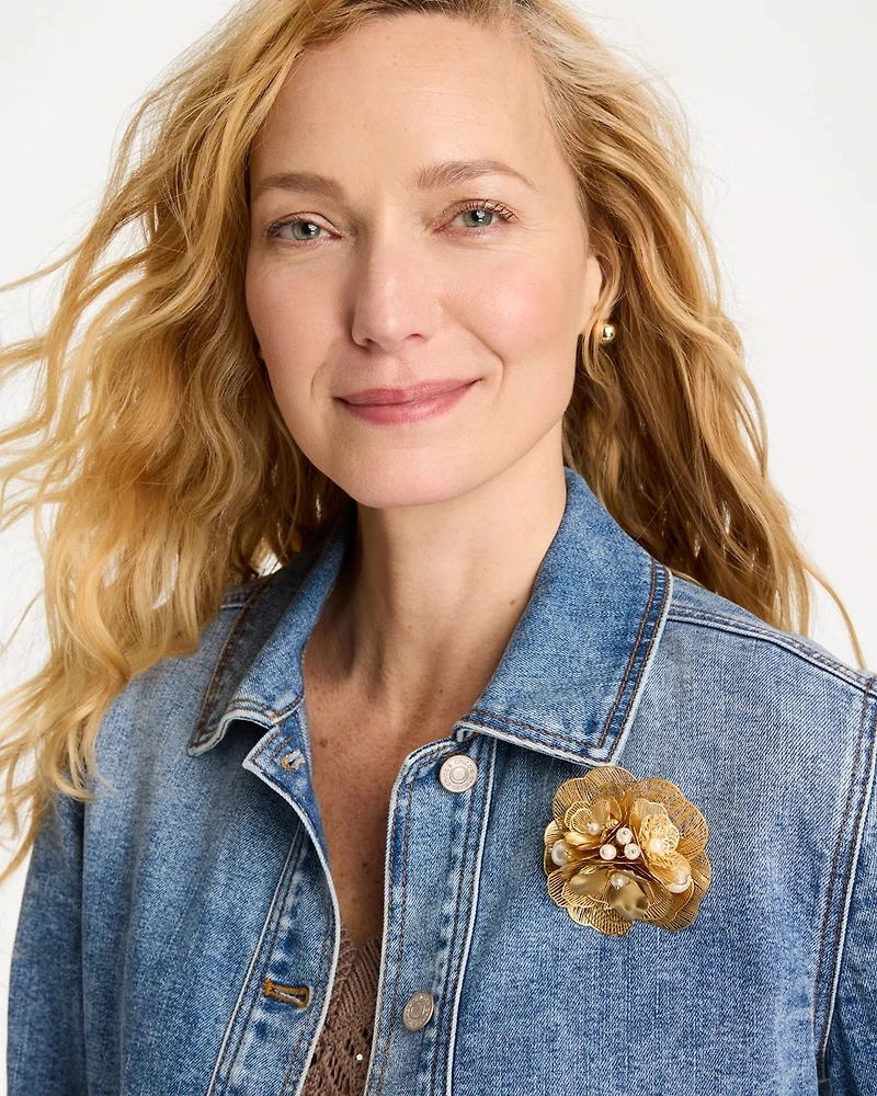 Filigree Flower Brooch