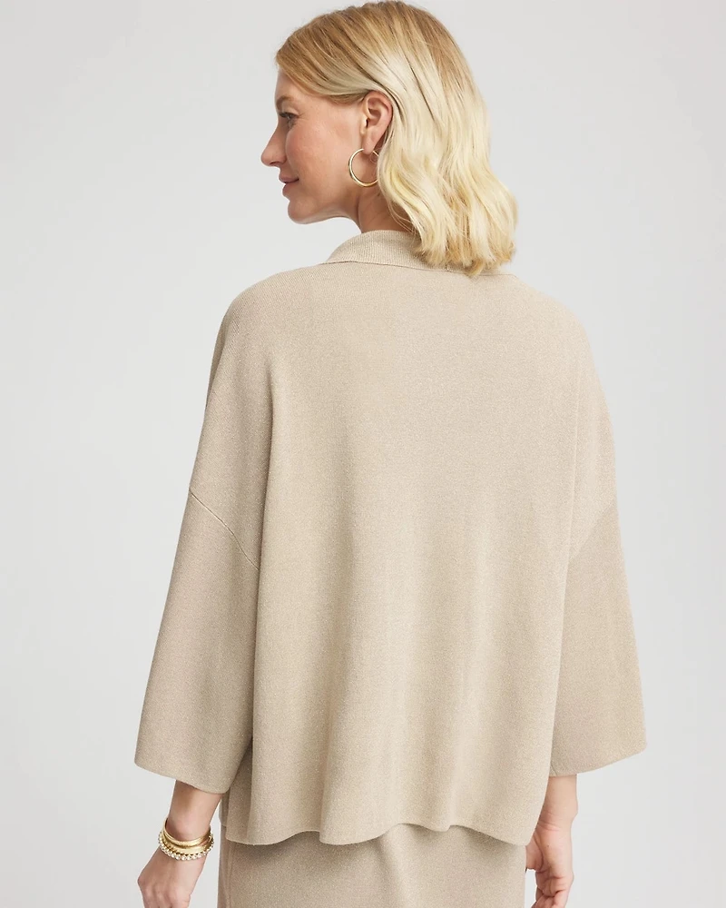 Travelers™ Collection Metallic Knit Cardigan