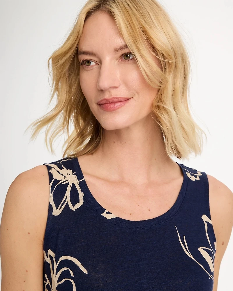 Floral Linen Tank