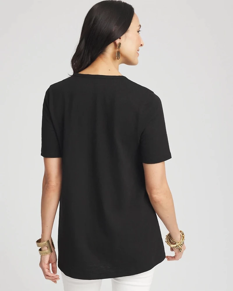 Slub V-Neck Tee